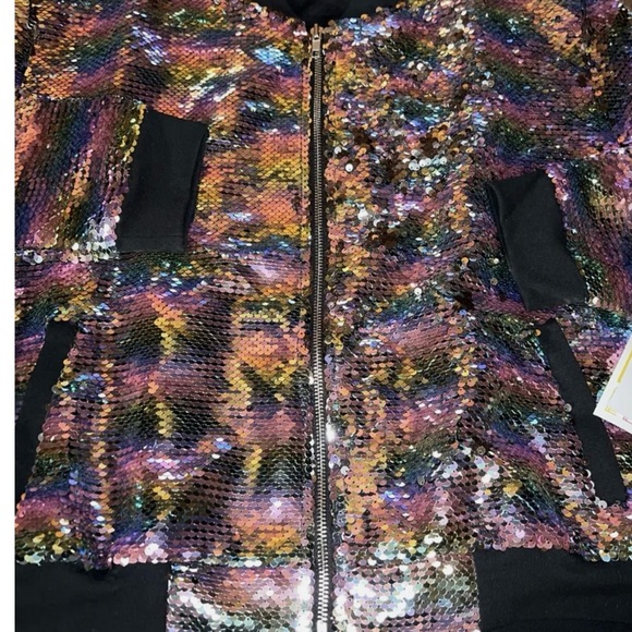 NWT Luluroe Stevie Bomber Jacket. Mermaid Sequins. Size 3x - Picture 2 of 5